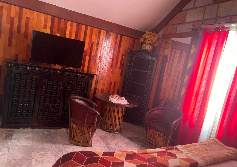 Interior de una cabaña